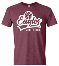 Load image into Gallery viewer, Gildan ADULT tee with Eagles Volleyball design