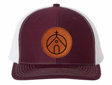 Load image into Gallery viewer, Richardson Trucker Cap with Eagleville Community Church leather patch