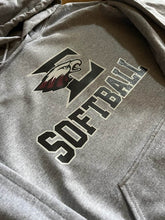 Load image into Gallery viewer, Customizable Youth & Adult hoodie with Eagleville Softball logo