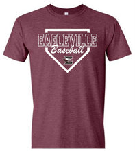 Load image into Gallery viewer, Gildan - Unisex adult tee with Eagleville Baseball Diamond logo