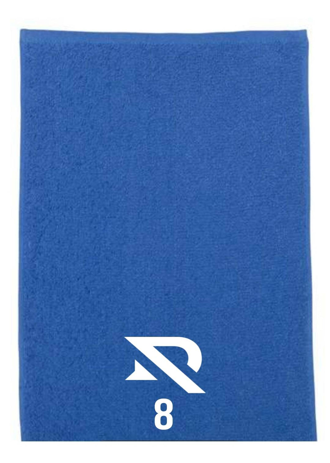 Rally Towel with Rockvale Renegades logo and customizable player number