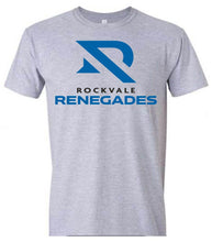 Load image into Gallery viewer, Gildan unisex tees with Rockvale Renegades logo
