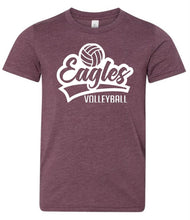 Load image into Gallery viewer, BELLA + CANVAS - YOUTH tee with Eagles Volleyball design
