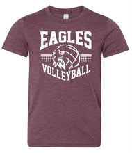 Load image into Gallery viewer, BELLA + CANVAS - YOUTH tee with Eagles Volleyball design
