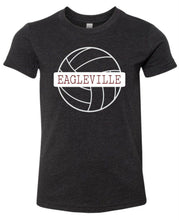 Load image into Gallery viewer, BELLA + CANVAS - YOUTH tee with Eagleville Volleyball block design
