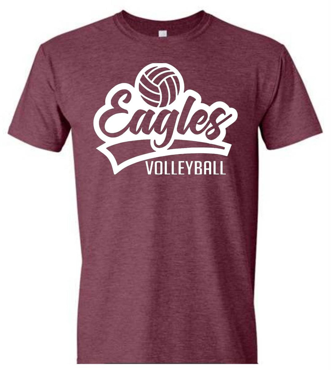 Gildan ADULT tee with Eagles Volleyball design