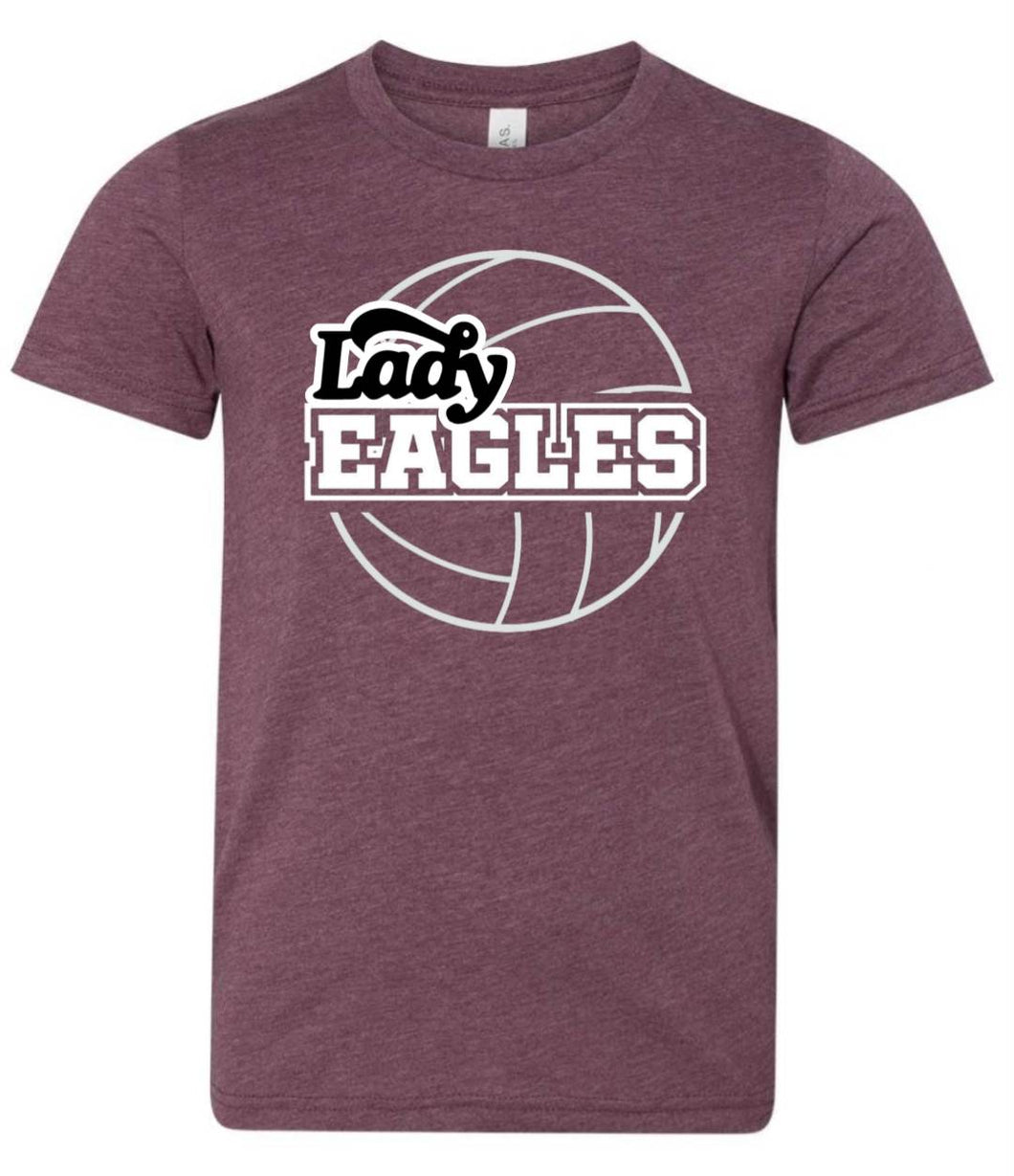 BELLA + CANVAS - YOUTH tee with Lady Eagles Volleyball design