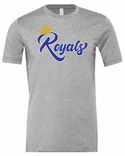 Load image into Gallery viewer, Bella-Canvas brand ADULT tee with the Royals logo
