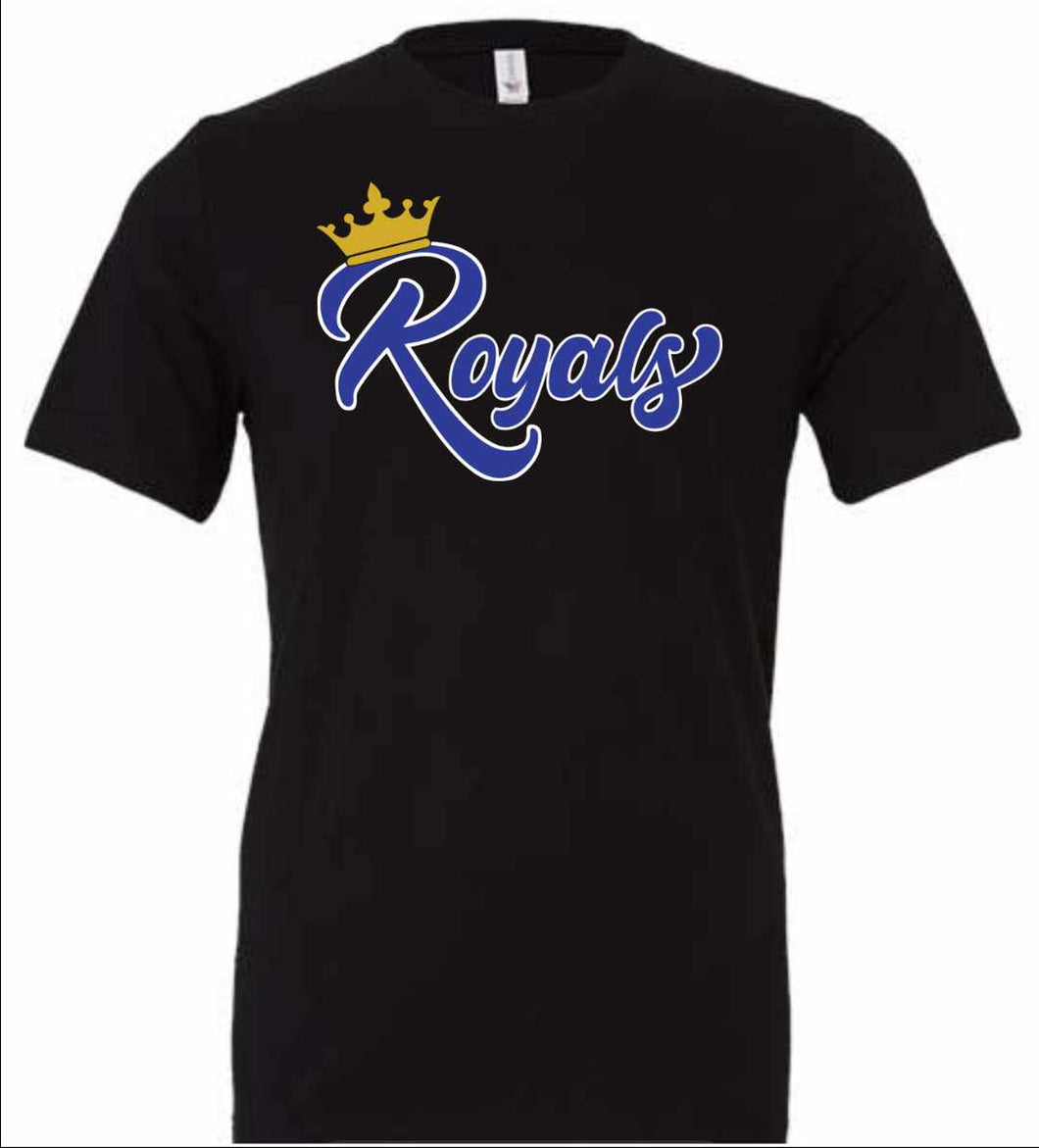 Bella-Canvas brand YOUTH tee with the Royals logo