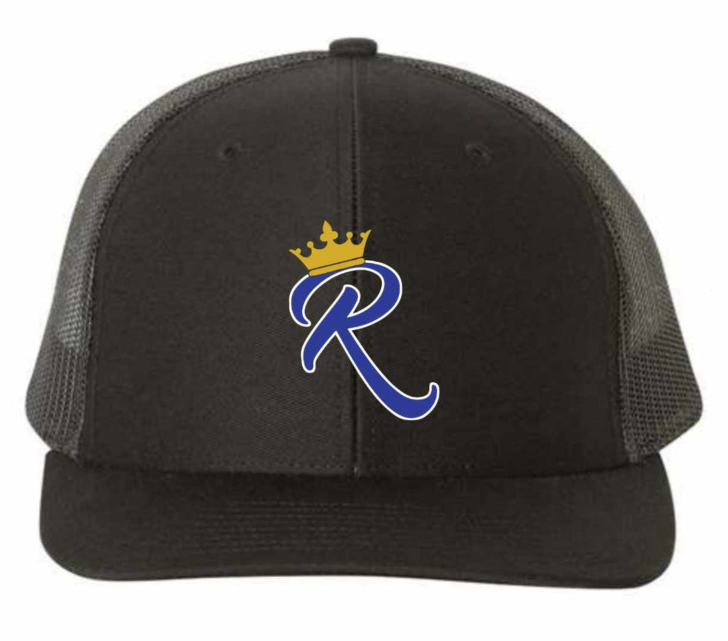 Richardson snapback trucker cap with embroidered Royals 'R'