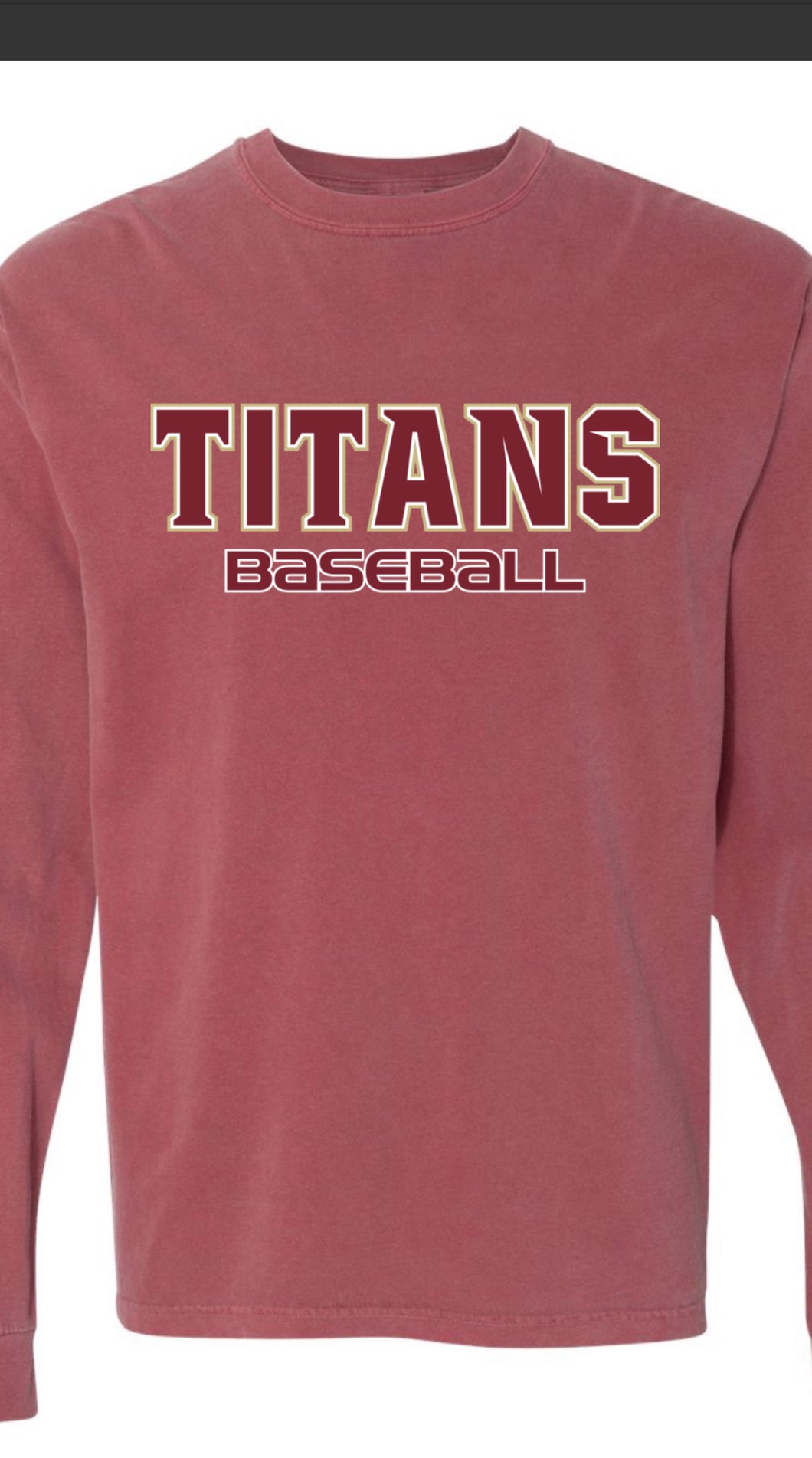 Titans Baseball Comfort Color Long Sleeve