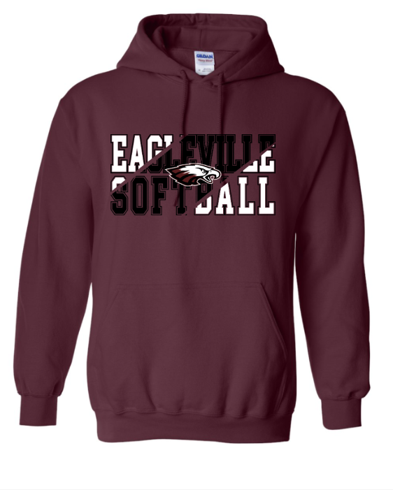 Two-Tone Eagleville Softball Hoodie