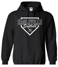 Load image into Gallery viewer, Hoodie with Eagleville Softball Diamond logo
