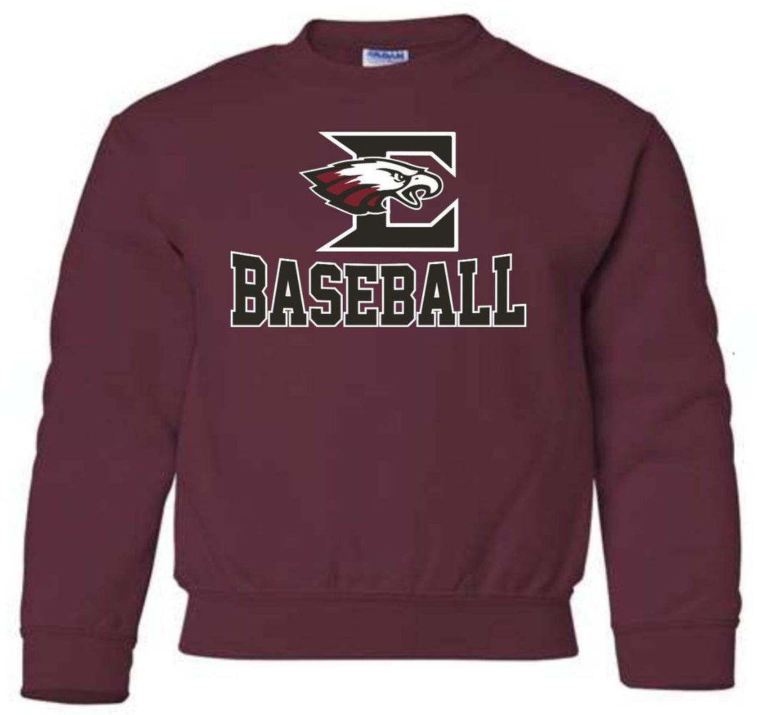 Gildan - Youth Sweatshirt with Eagleville Baseball logo