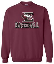 Load image into Gallery viewer, Gildan - Crewneck Sweatshirt with Eagleville Baseball logo
