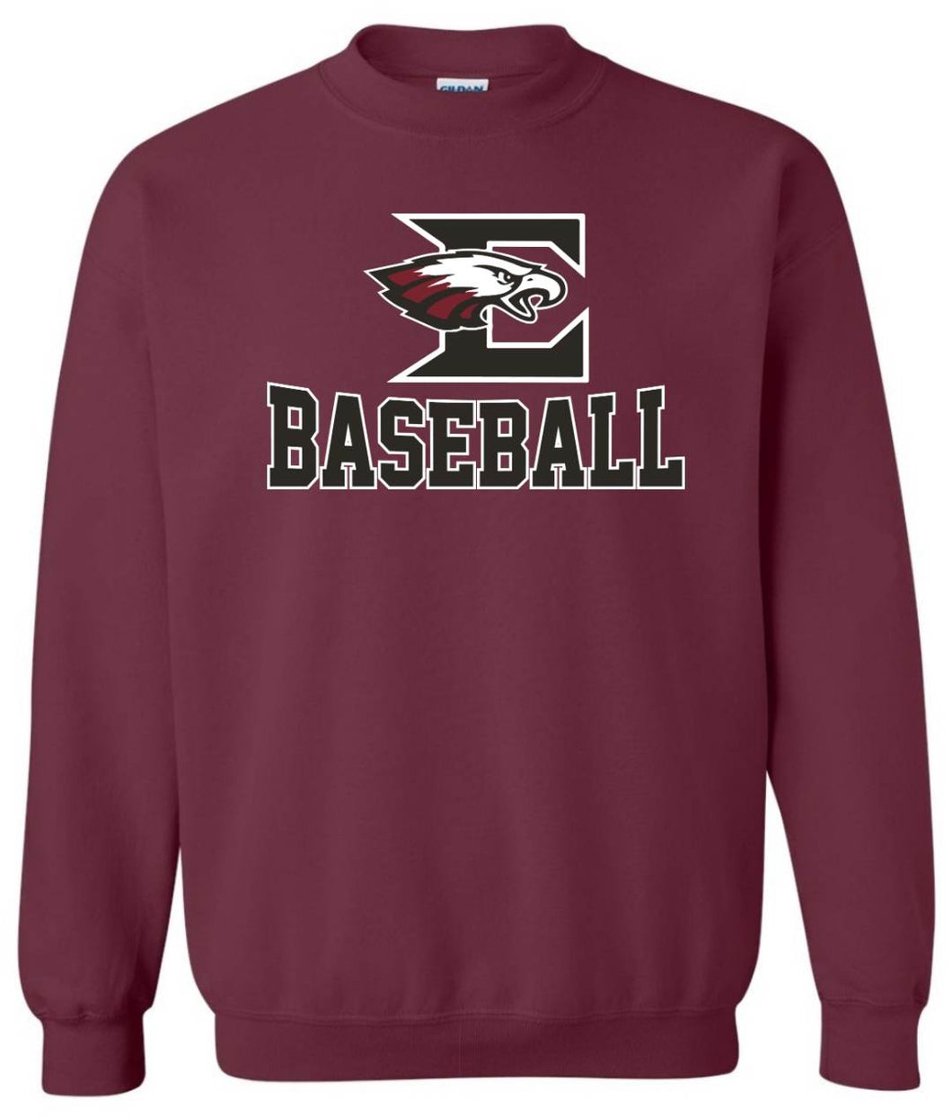 Gildan - Crewneck Sweatshirt with Eagleville Baseball logo