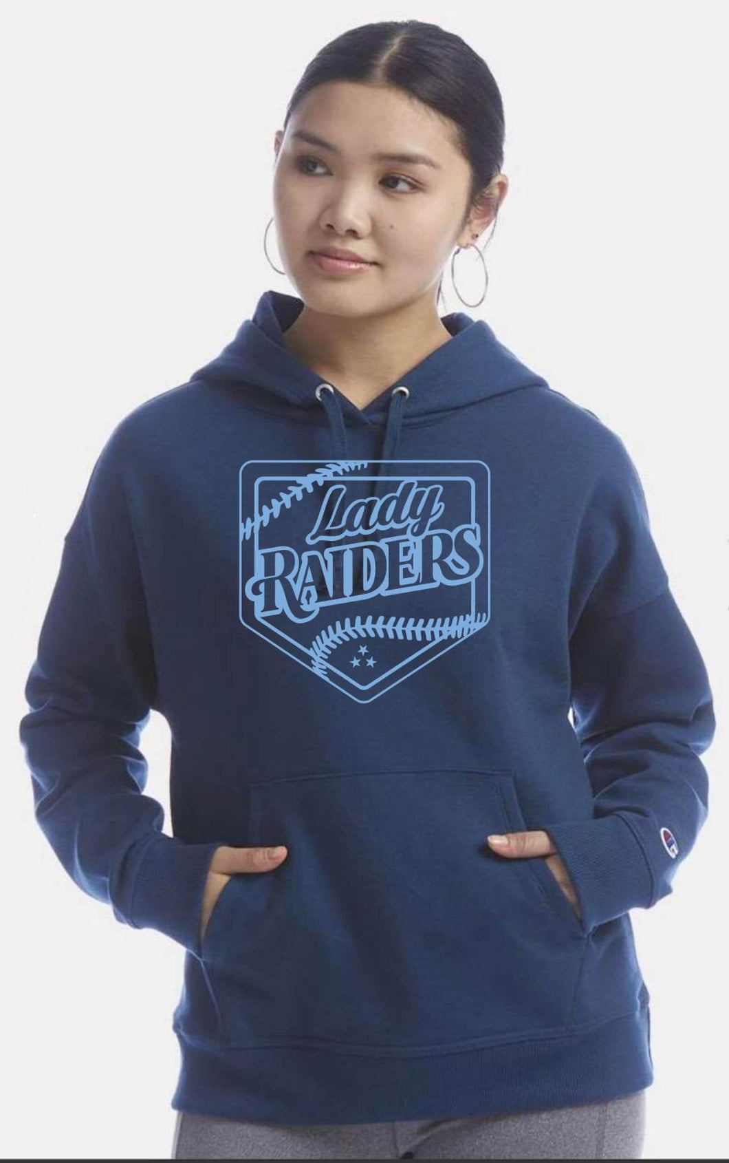 Champion - Women's Powerblend® Hooded Sweatshirt with Lady Raiders logo