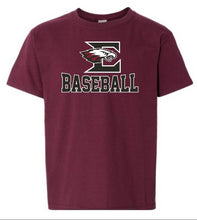 Load image into Gallery viewer, Gildan - Youth tee with Eagleville Baseball logo
