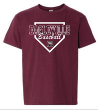 Load image into Gallery viewer, Gildan - Youth tee with Eagleville Baseball Diamond logo
