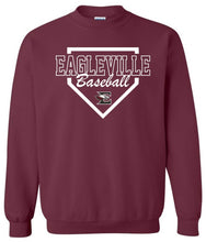 Load image into Gallery viewer, Gildan - Crewneck Sweatshirt with Eagleville Baseball Diamond logo
