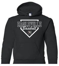 Load image into Gallery viewer, Gildan - Youth Hoodie with Eagleville Baseball Diamond logo
