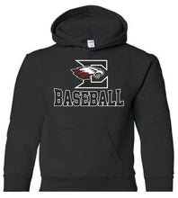 Load image into Gallery viewer, Gildan - Youth Hoodie with Eagleville Baseball logo
