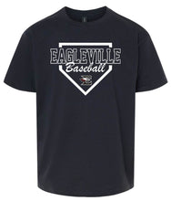 Load image into Gallery viewer, Gildan - Youth tee with Eagleville Baseball Diamond logo
